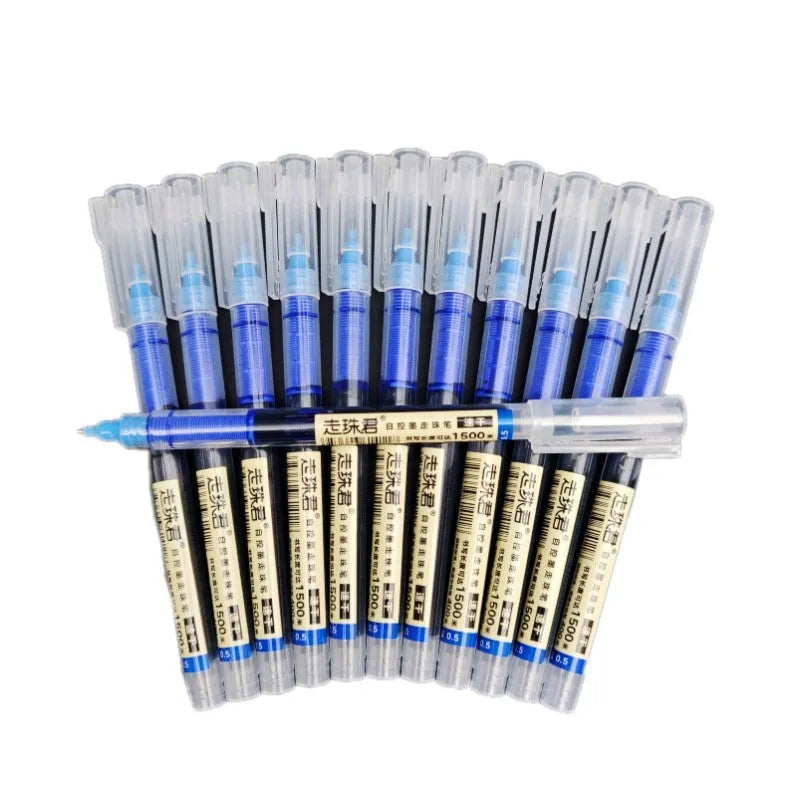 Dianshi rollerball gel pen 0.5mm fine point quick-drying ink 12-pack assorted colours black blue green purple red rose red