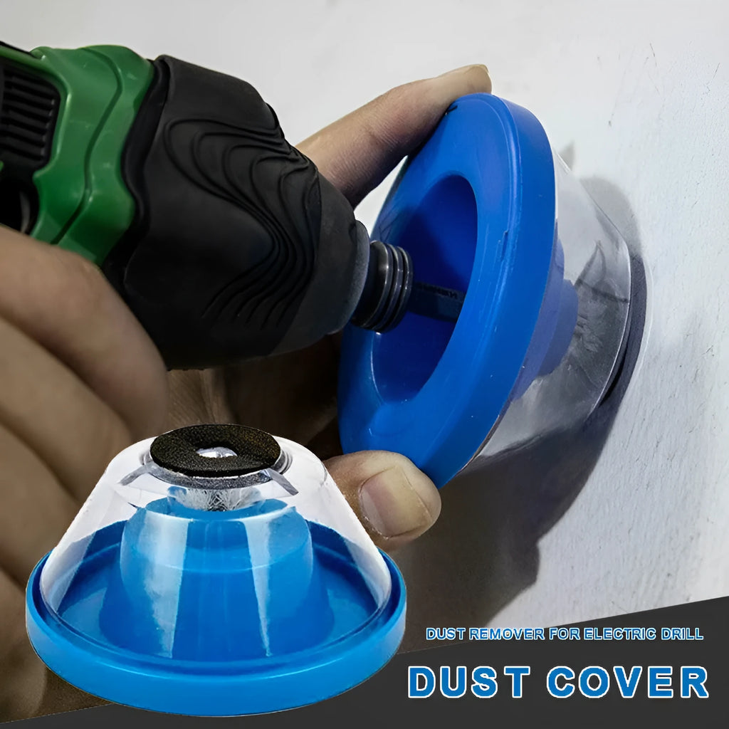 Blue bowl-shaped electric hammer dust cover accessory with sponge and PVC gasket