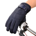 Polyester winter sports gloves with non-slip palm in black blue brown grey one size