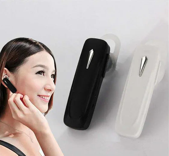 M163 Bluetooth car headset device in black or white colour with call and music controls