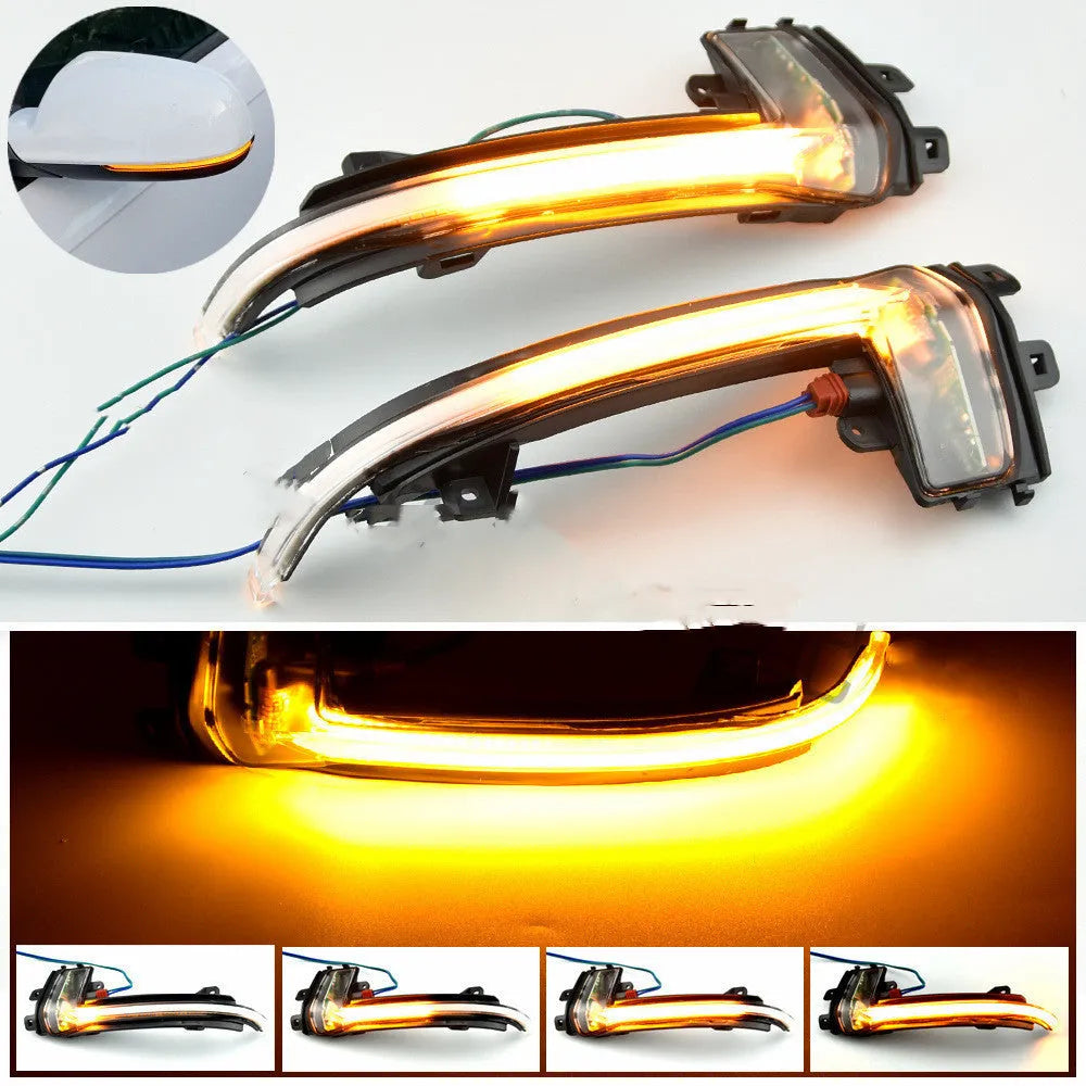 Dynamic LED mirror turn signal for Audi A4 B8 and B8.5 models in black or white finish