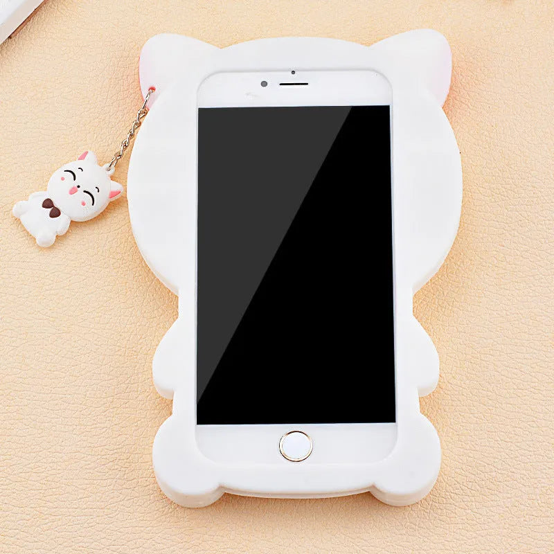 Imported soft silicone phone case showing edge protection and precise cutouts for Samsung and iPhone models