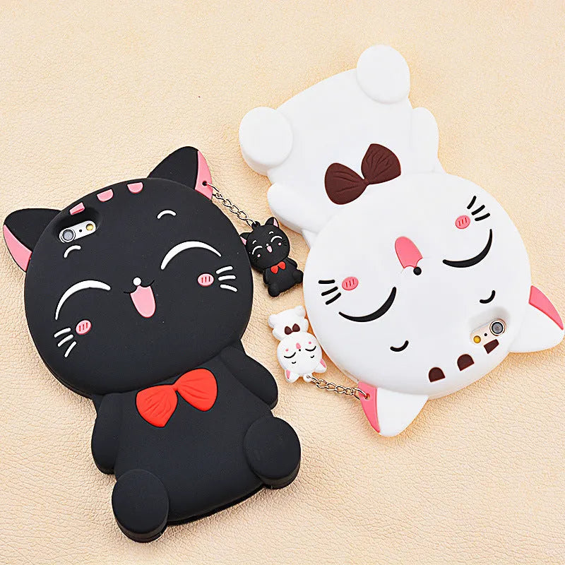 Imported soft silicone phone case showing edge protection and precise cutouts for Samsung and iPhone models