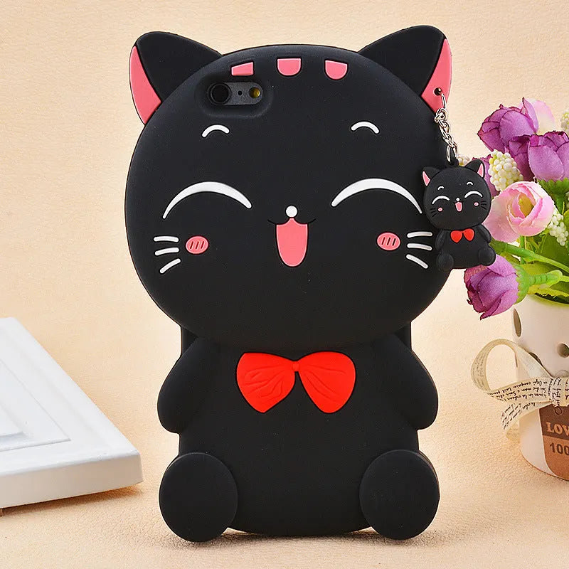 Imported soft silicone phone case showing edge protection and precise cutouts for Samsung and iPhone models