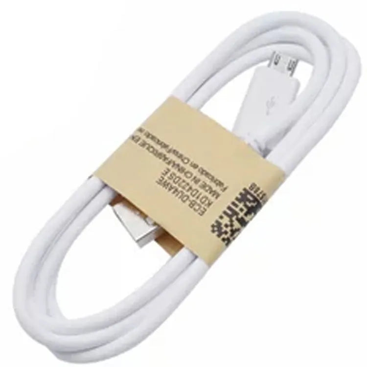 Black and white Android Micro USB universal data cable for phone charging and data transfer.