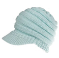 Women's acrylic knitted ponytail beanie hat in multiple colour options