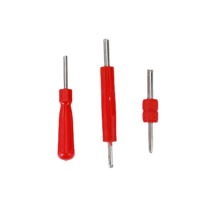 Aluminium alloy single-head twist valve wrench tool in one of three colour styles.
