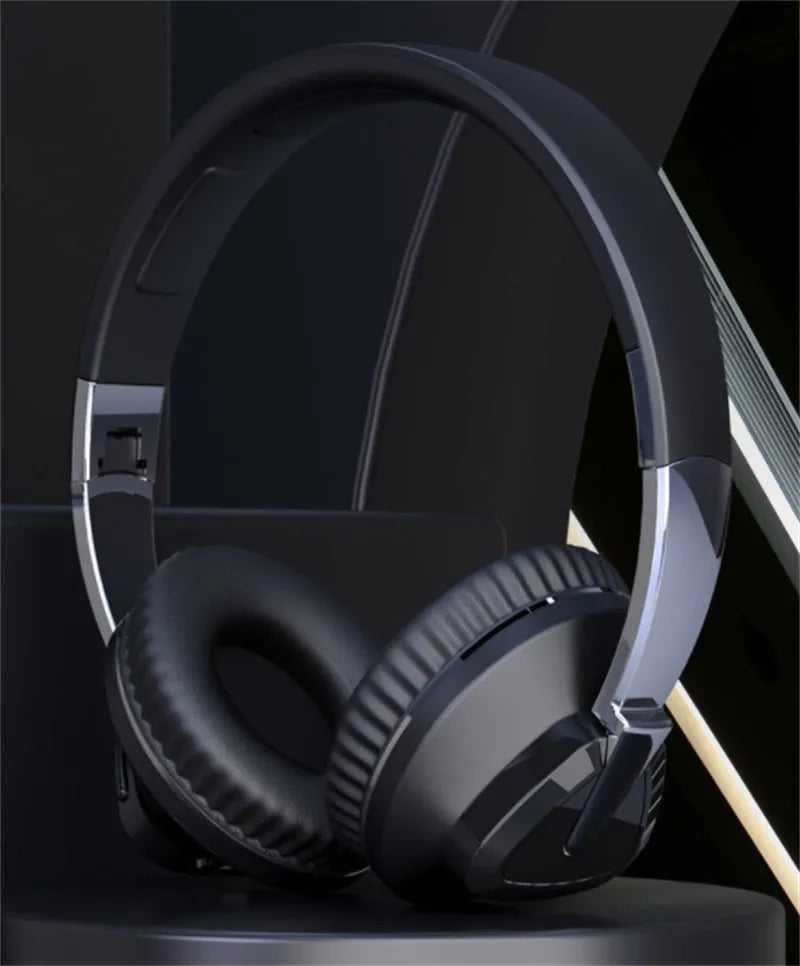 H3 wireless Bluetooth over-ear headset in black, showing all-inclusive ear cushions and inline controls.