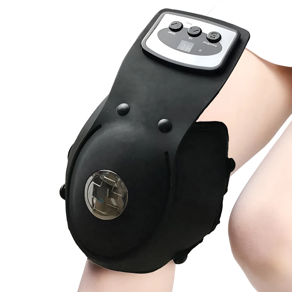 Portable infrared knee and shoulder massager with heating pads and 12V power adapter