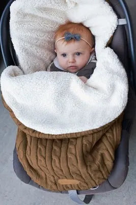 Baby stroller sleeping bag with envelope design in multiple colours showing lamb cashmere lining