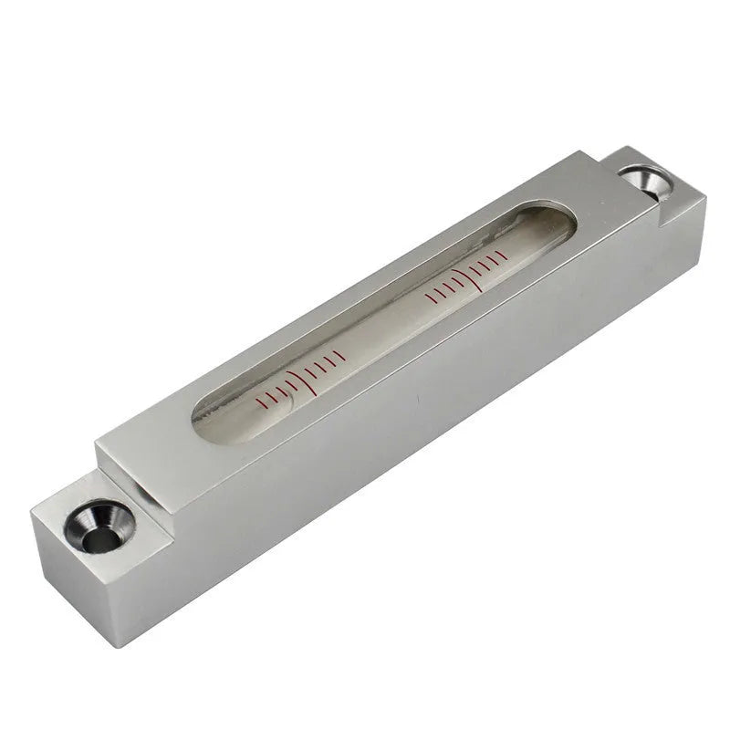 132mm metal and glass mini strip level with measurement blisters for precision alignment