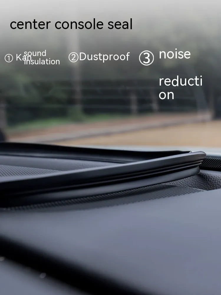 Mitsubishi Outlander dashboard soundproof seal strip made of black silicone, 1.6 metres long.