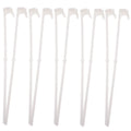 White PP plastic car window flag clips mounted on vehicle glass