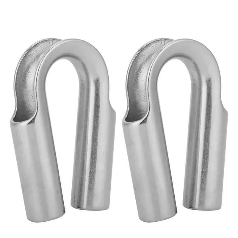 Stainless steel tubular chicken heart ring set in various sizes from M4 to M35 for fastening.