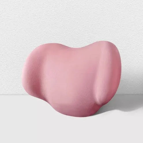Memory cotton car headrest and waist cushion in black, green, grey, or pink colours