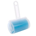 Washable reusable lint roller for pet hair removal with protective cover in blue green pink yellow colours