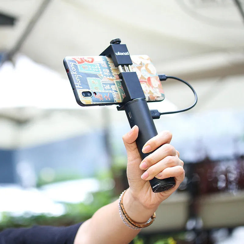 Black aluminium alloy portable power bank charging handle showing 12.5cm length.