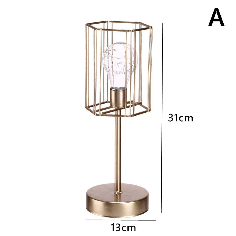 Geometric iron decorative light with electroplated finish in Nordic style for home ornamentation