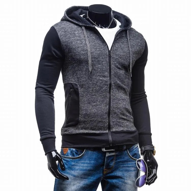 Men Hombre cotton blend sweatshirt in solid colour, crew neck, long sleeves, shown as pullover