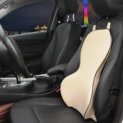 Memory cotton car waist back support cushion in black, coffee, grey or off-white