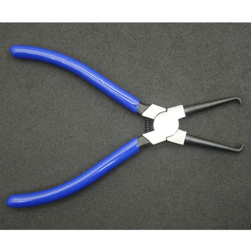 Iron and rubber caliper tubing pliers for automotive fuel line maintenance, shown in L and S sizes.