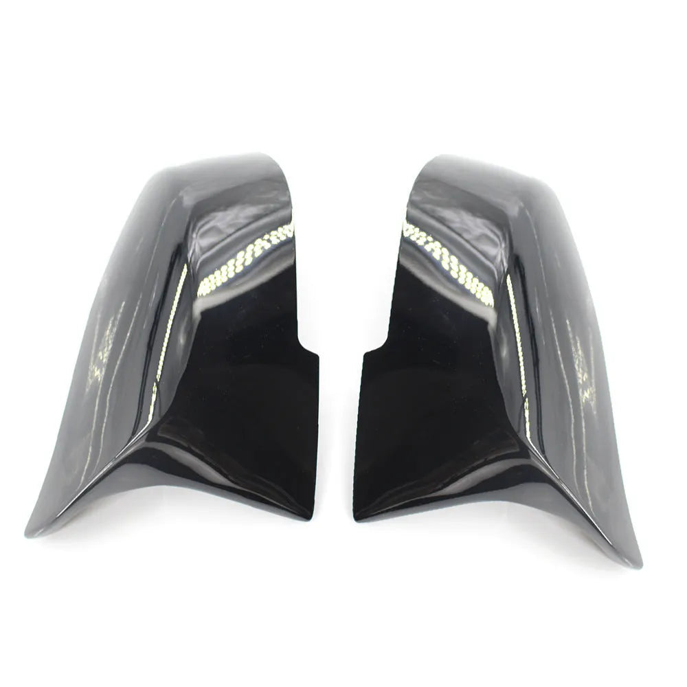 Paint bright black rearview mirror shell pair for BMW 3 Series 4 Series models