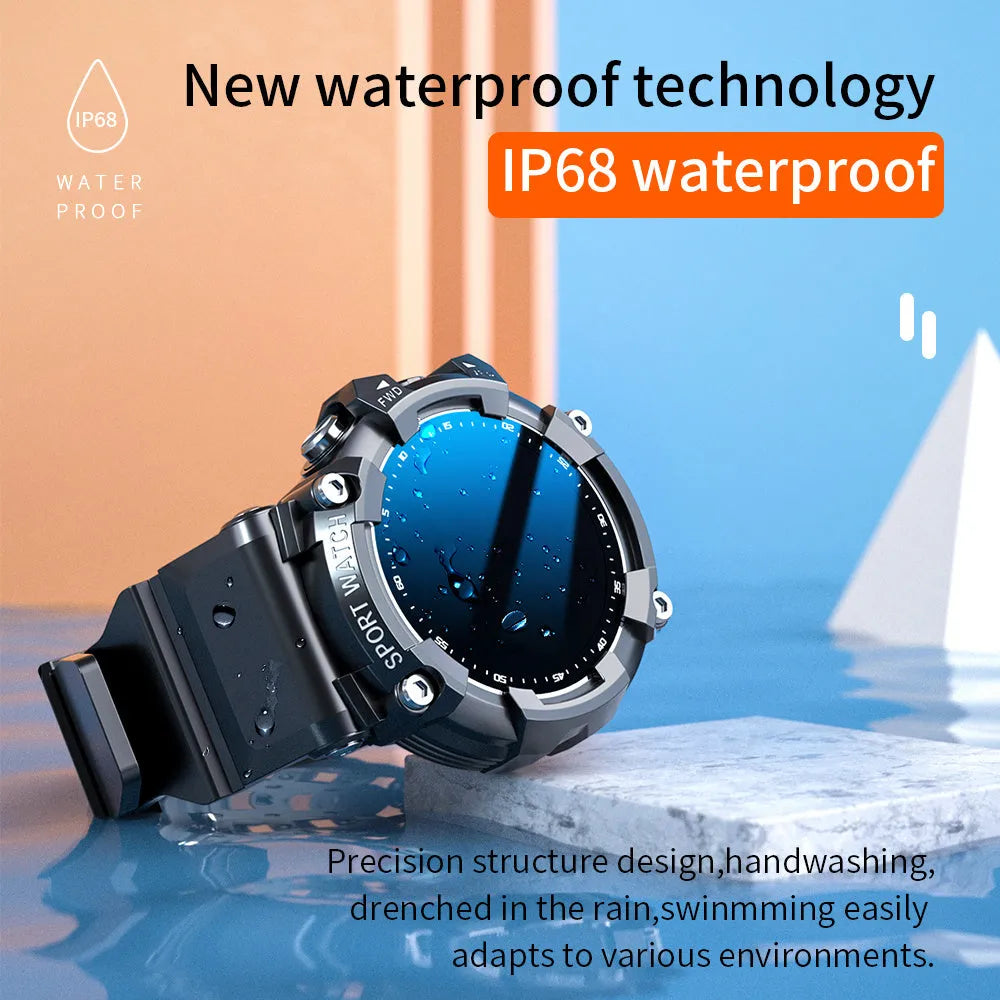 ATTACK 3 smart sports watch with round colour screen and TPU strap in black, pink, or white