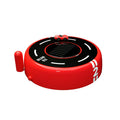 Round solar-powered car air freshener and decorative light in black, red or white modern design