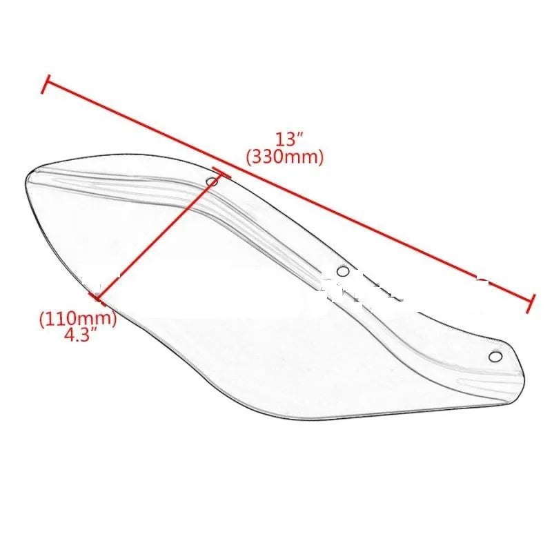 Pair of black and transparent ABS plastic side wing windshield covers for Harley-Davidson Touring motorcycle.