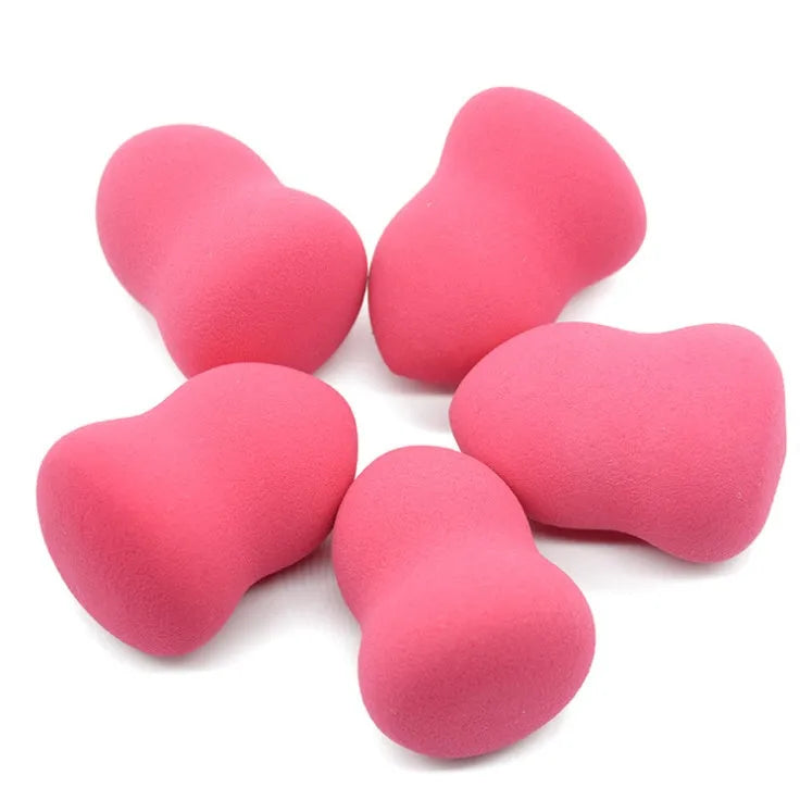 Pink makeup foundation sponge with soft texture for liquid and powder application