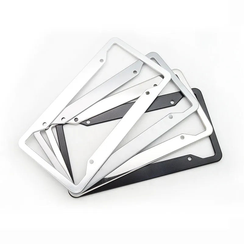 Stainless steel aluminium alloy licence plate frame with four finish options