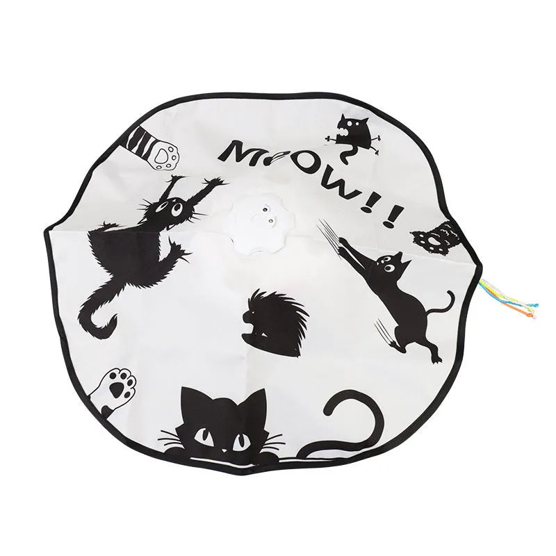 Plastic cat teaser wand toy with extendable rod and feather attachment