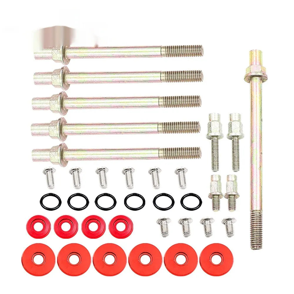 Honda Civic K Series DP019 aluminium engine gasket kit in silver, red, blue, and black colour options.