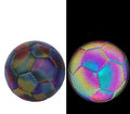 Machine stitched reflective luminous football with PU cover and hexagonal reflective panels