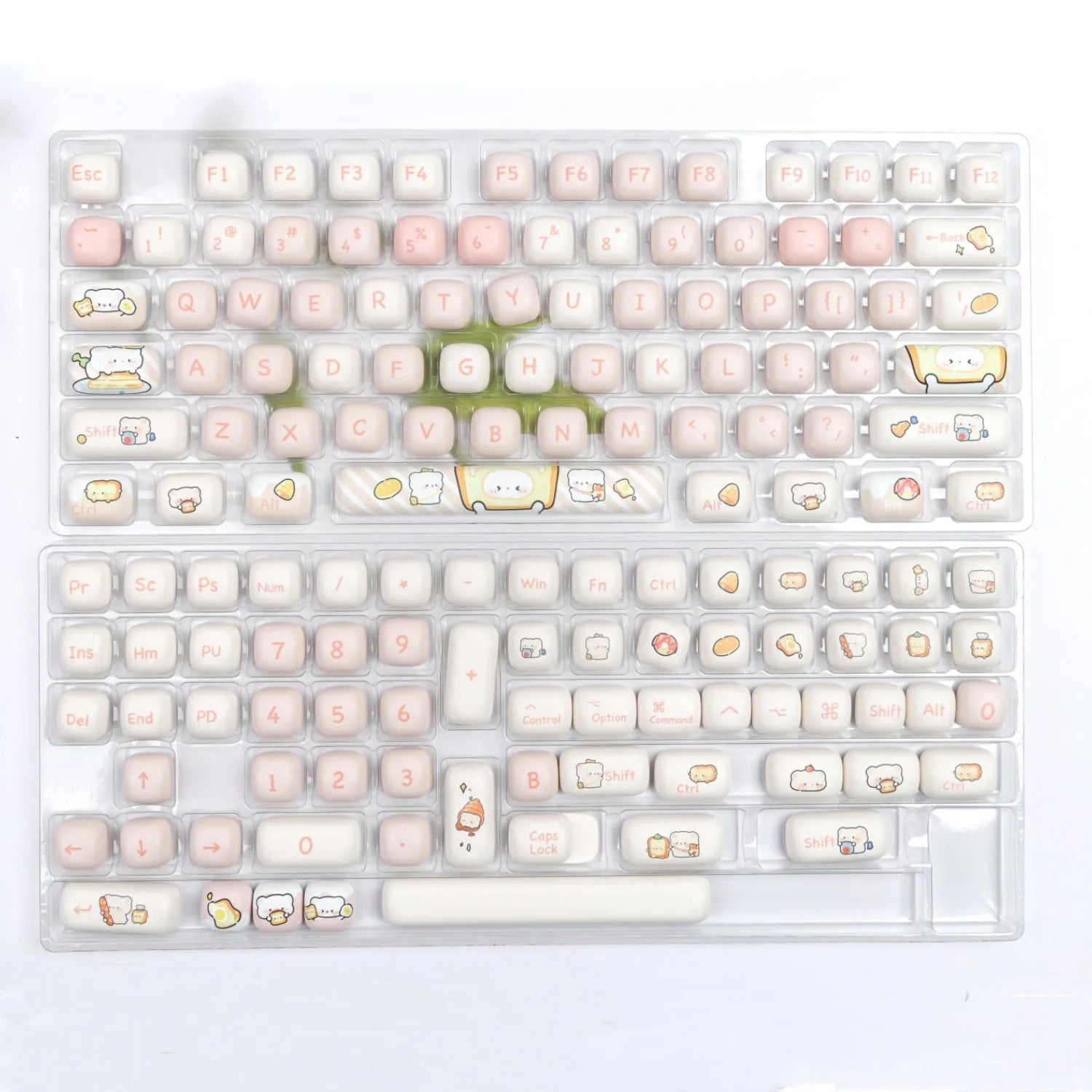 PBT mechanical keyboard key cap full set with thermal sublimation printing, MOG profile