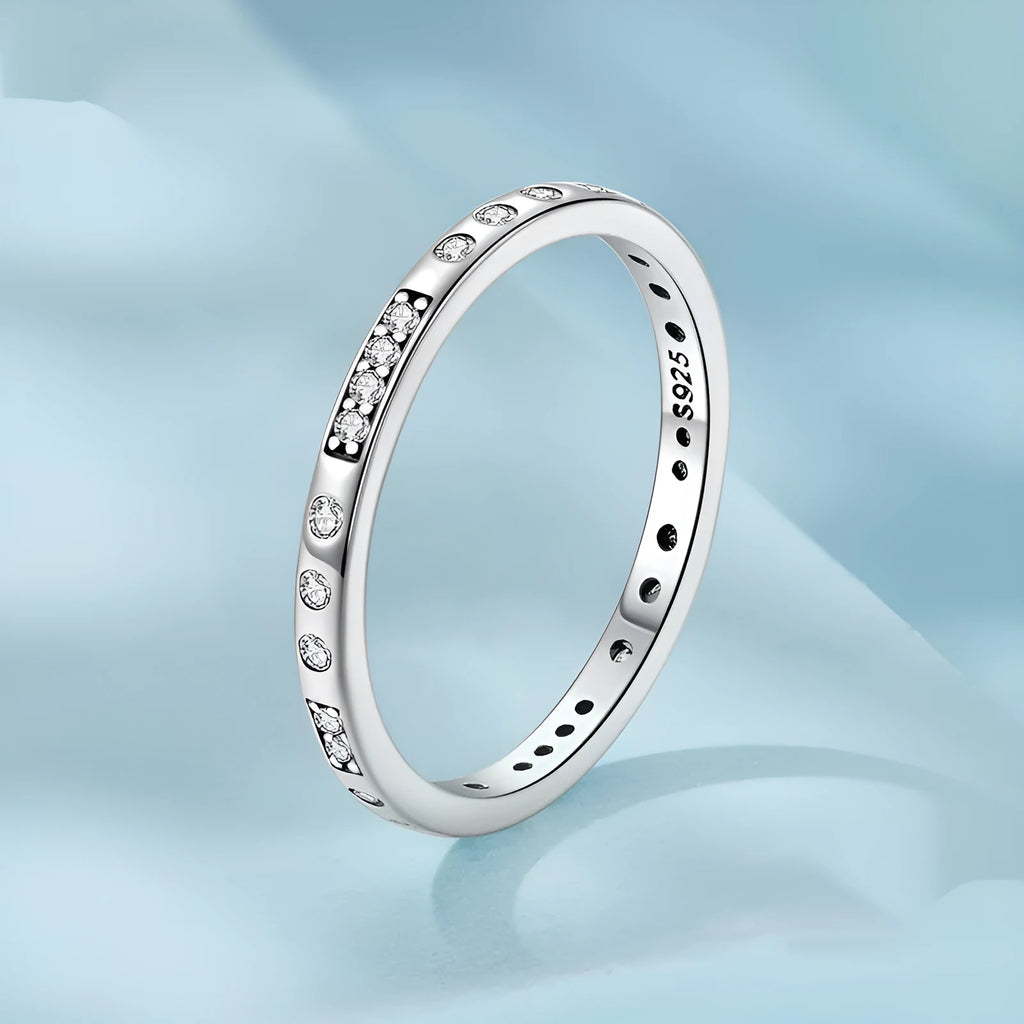 Silver I Love You ring with Moss Password engraving and oxidised black finish.