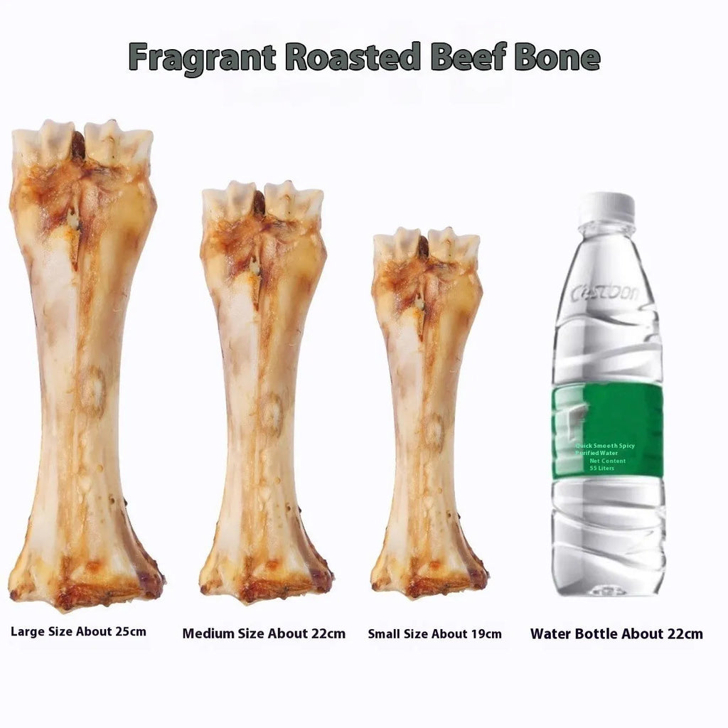Pet molar rod chew toy for puppies in three sizes with high calcium roasted ox bone flavour
