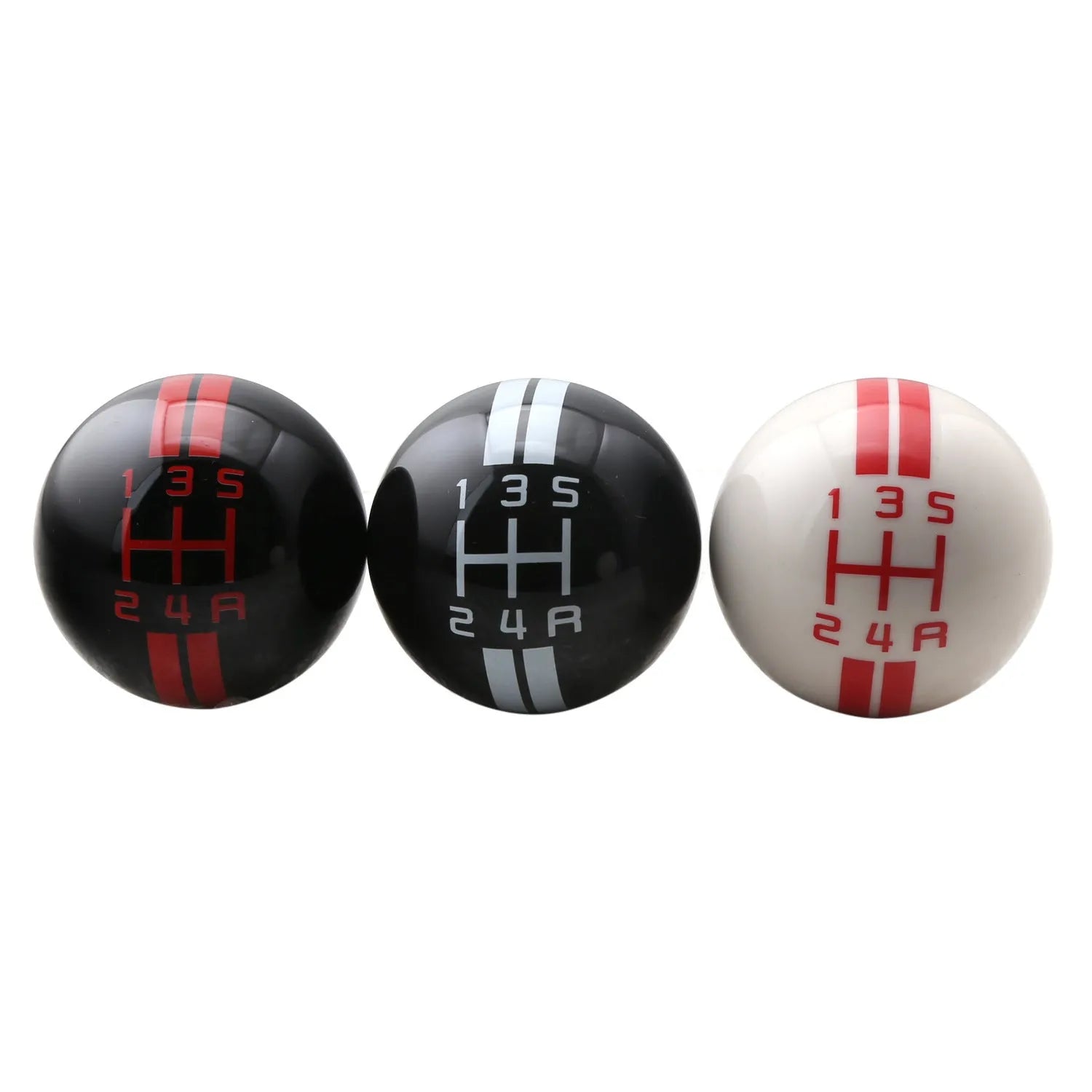 Black acrylic car gear knob for five-speed manual transmission with screw fitting accessories