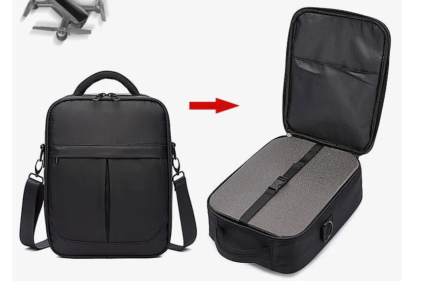 Black Oxford fabric men's shoulder messenger bag showing front and side profile.