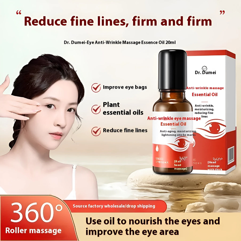 Red Upgrade 20ml eye anti-wrinkle massage essence oil bottle for hydrating moisturising and firming treatment