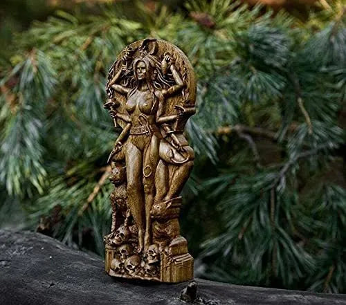 A detailed synthetic resin statue of a Greek goddess, 22cm tall, in one of three available colour options.