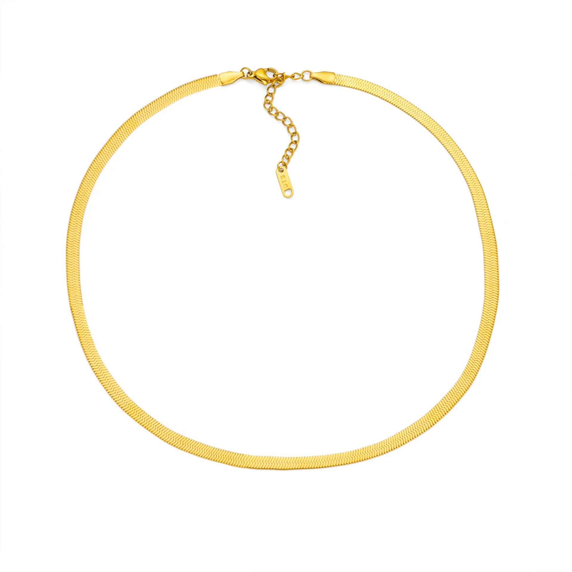 Gold or silver titanium steel necklace with a personalised letter, number, or heart pendant on a 40.5cm chain.