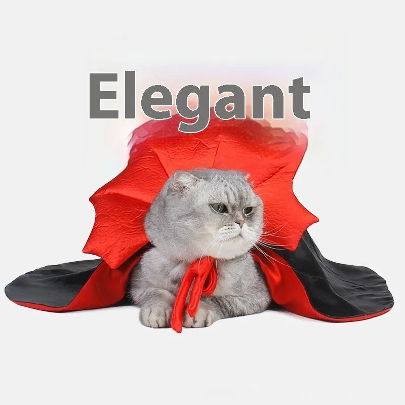 Black and red Halloween pet clothing for cats and dogs made from polyester fabric