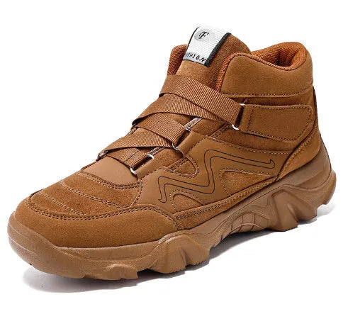 Men's classic casual trainer shoe available in black, blue, brown, and grey colour options.