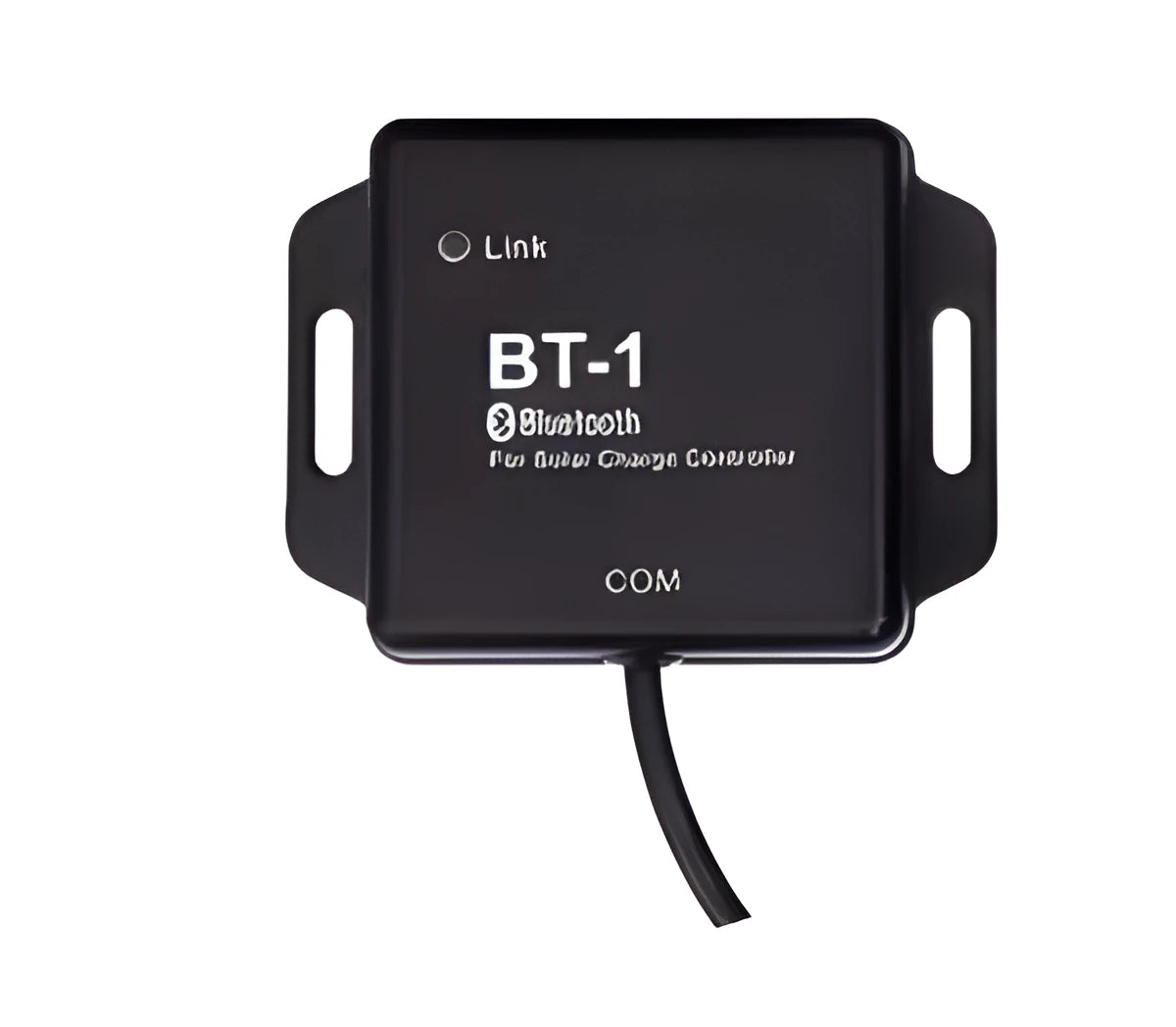 BT-1 model solar panel charge controller with Bluetooth module for 12V/24V battery systems.