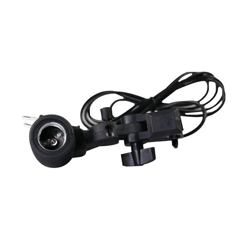 Black universal nylon photography lamp holder with E27 screw fitting and power cords