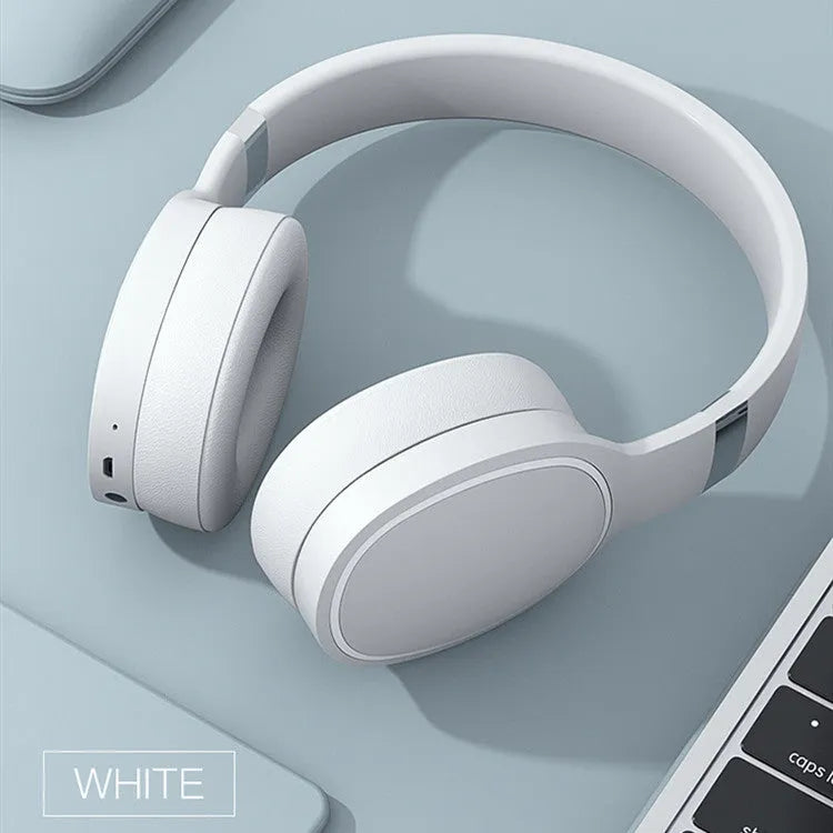 Wireless Bluetooth over-ear headset shown in black, with visible ear cup and headband.