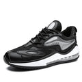 Men's height-increasing casual shoes with air cushion sole in Space Black and Space White colours.