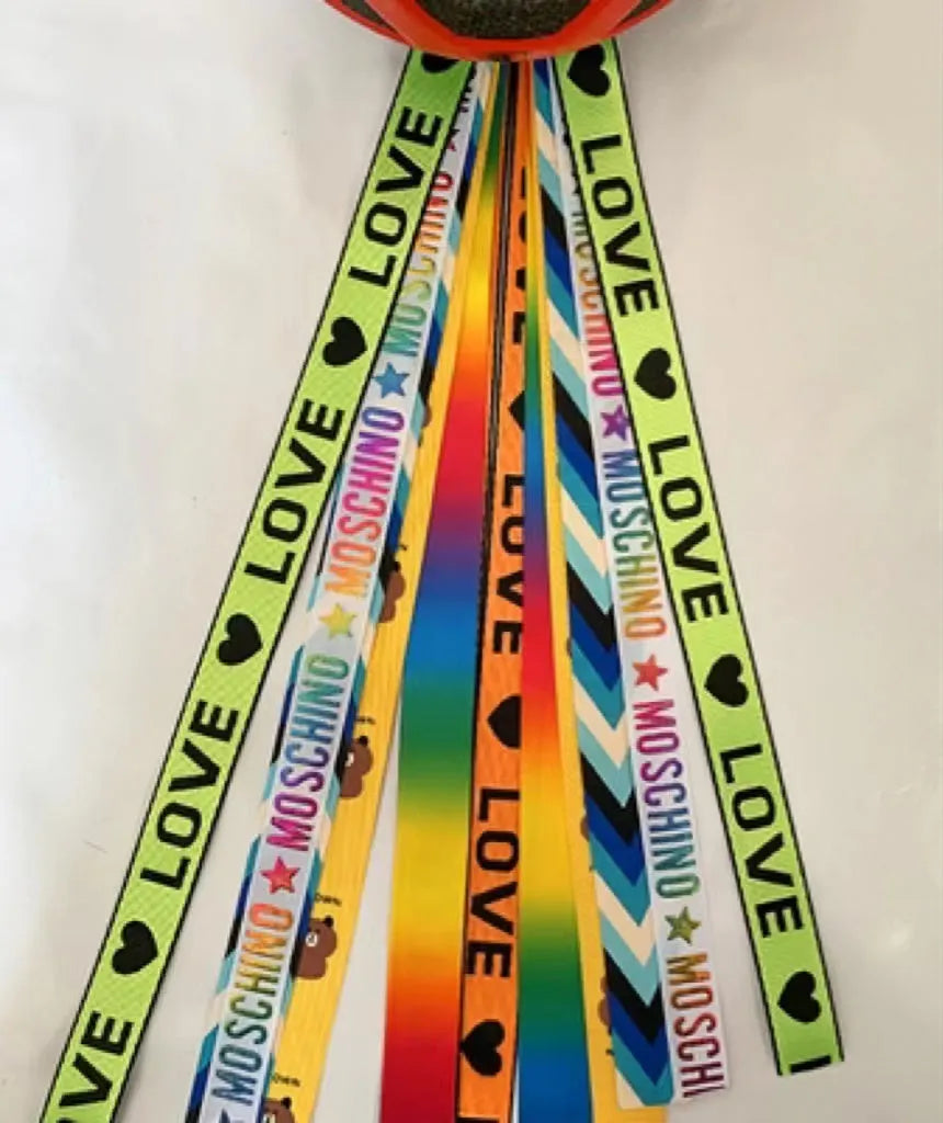 Children's helmet decorative streamer accessory in multiple colour choices for roller skating and biking