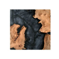 Nordic style wooden coaster with heat insulation resin in a solid colour design.